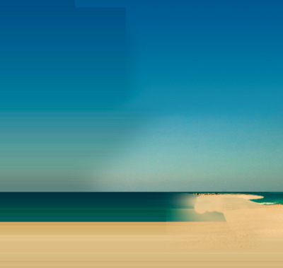 Several of the gradients and brushes that make up the 'customised' part of the image, visible when the main photograph layer is hidden.
